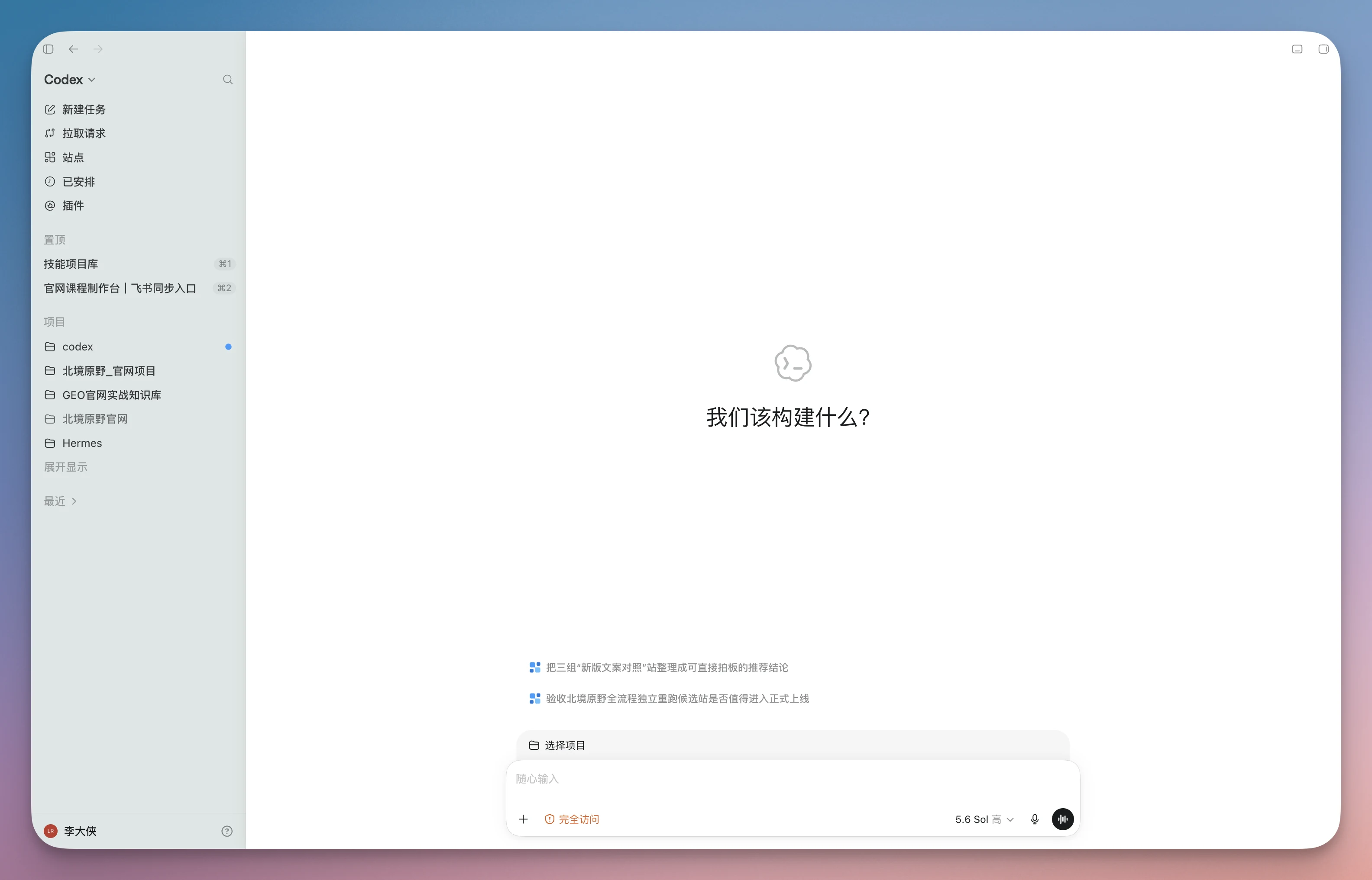 Codex界面